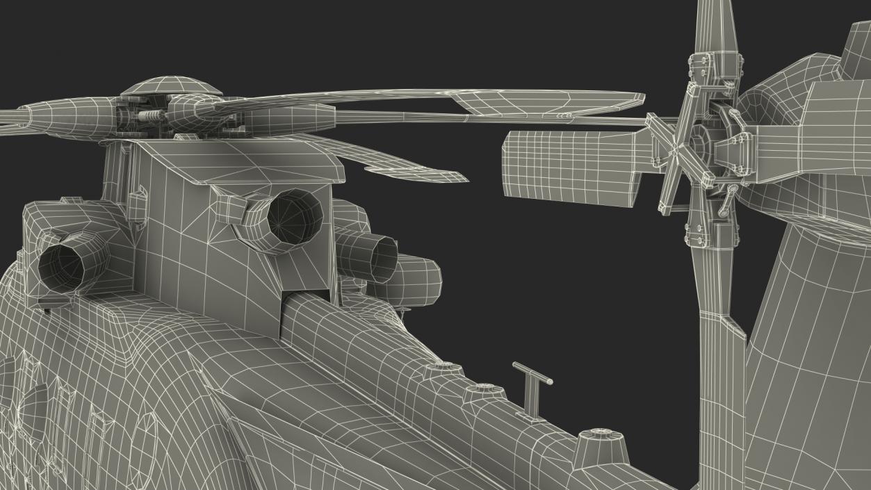 3D Medium Lift Military Helicopter