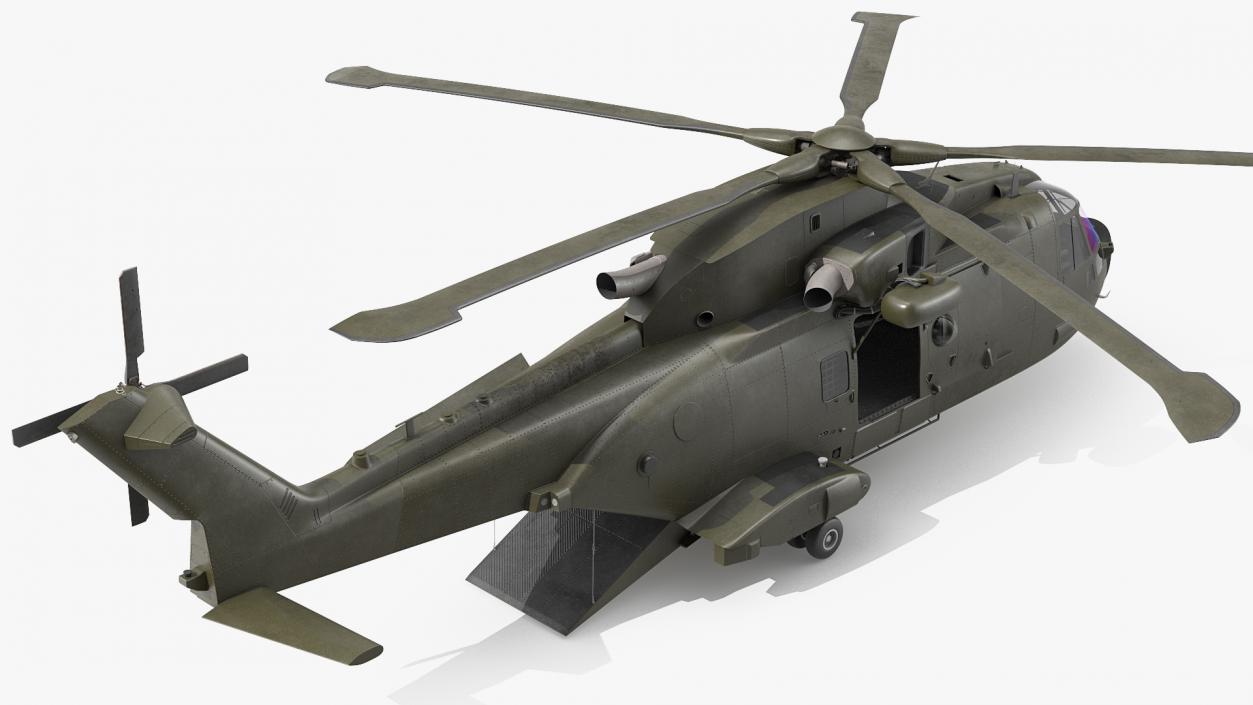 3D Medium Lift Military Helicopter