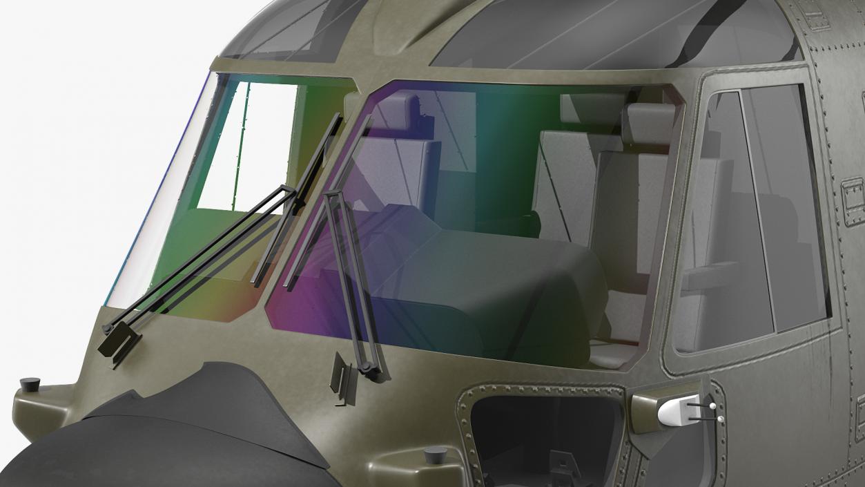 3D Medium Lift Military Helicopter