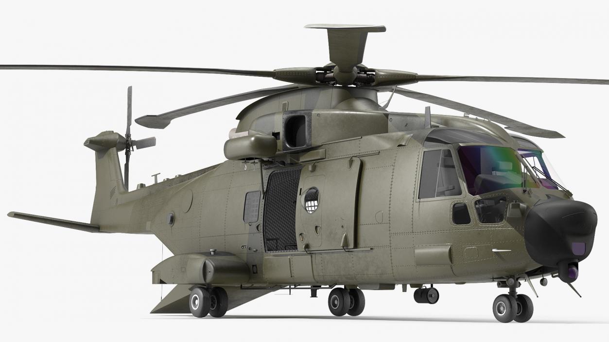 3D Medium Lift Military Helicopter