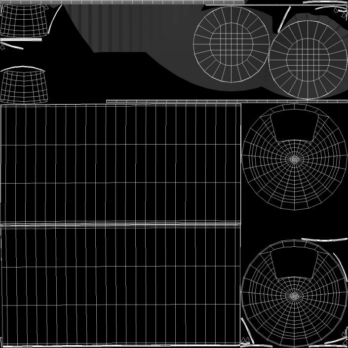 Waste Paper Basket Push Bin 3D