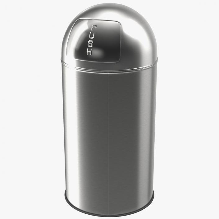 Waste Paper Basket Push Bin 3D