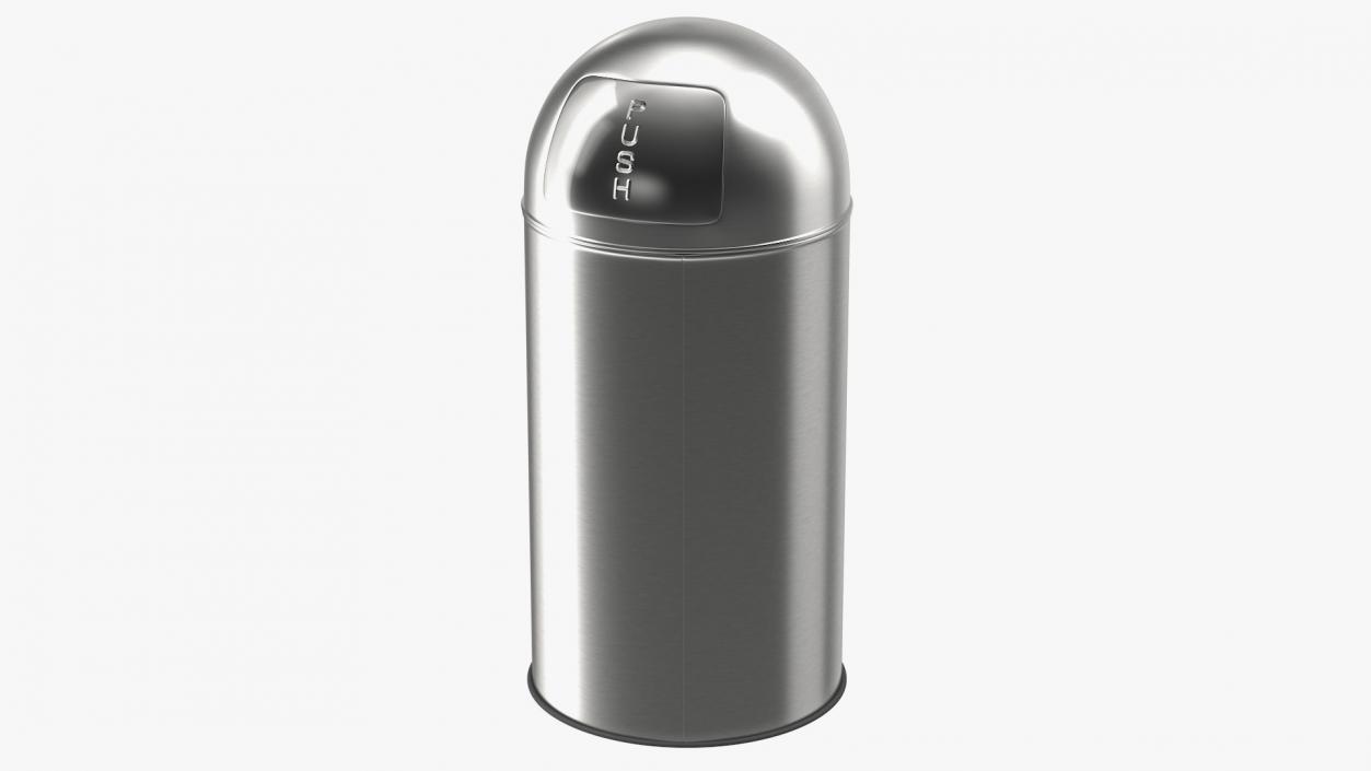 Waste Paper Basket Push Bin 3D