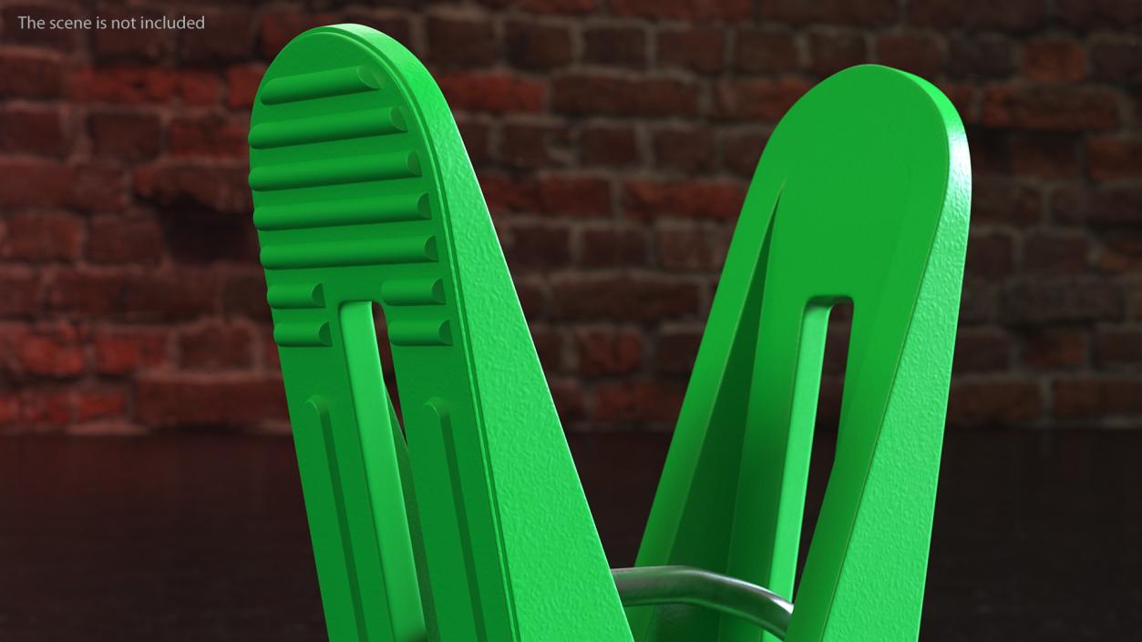 Plastic Clothespin Green 3D model