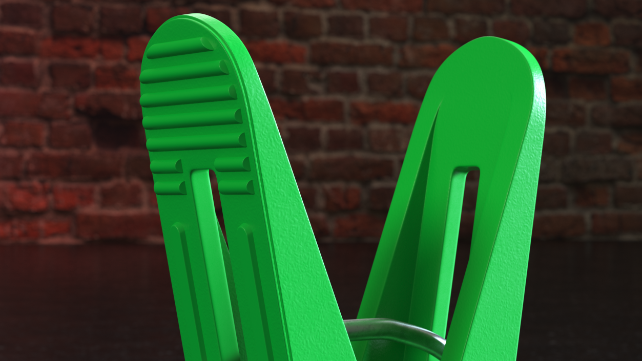 Plastic Clothespin Green 3D model