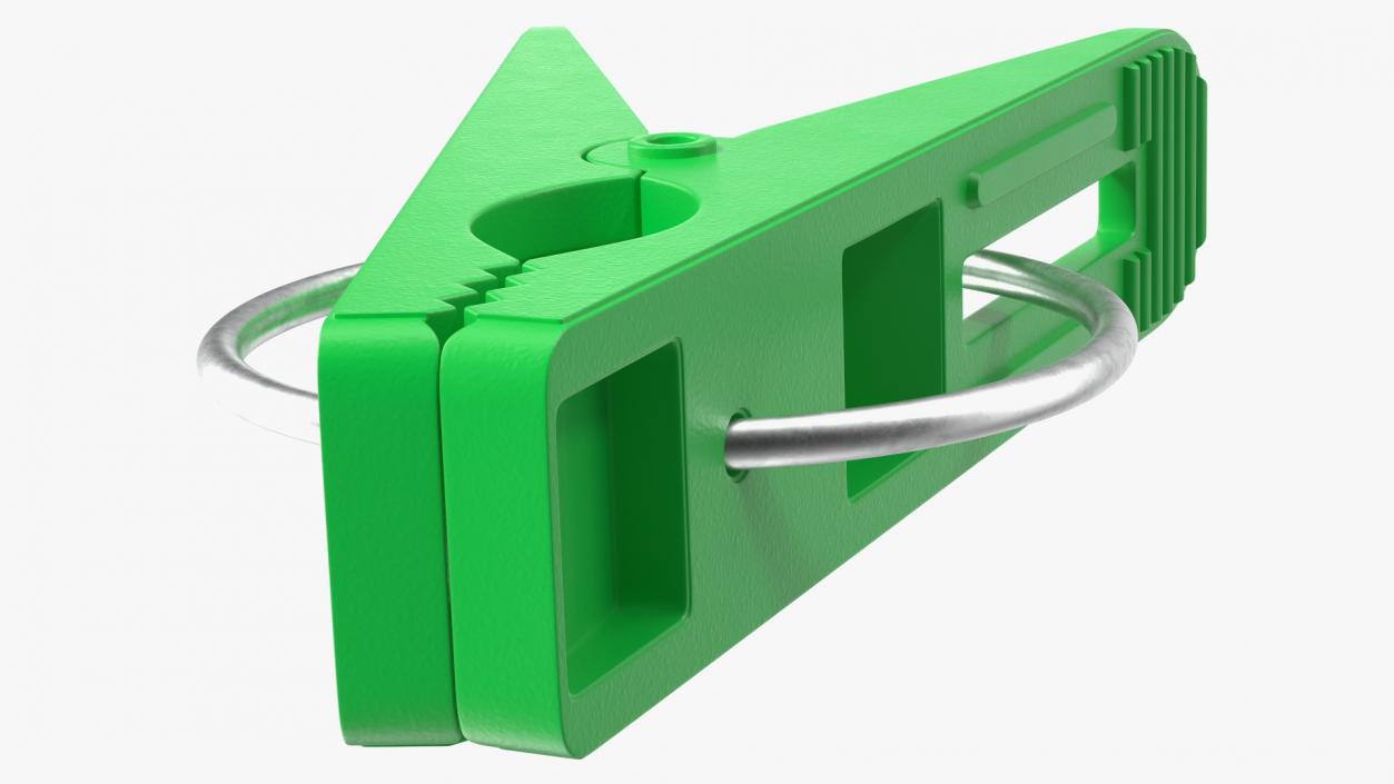 Plastic Clothespin Green 3D model