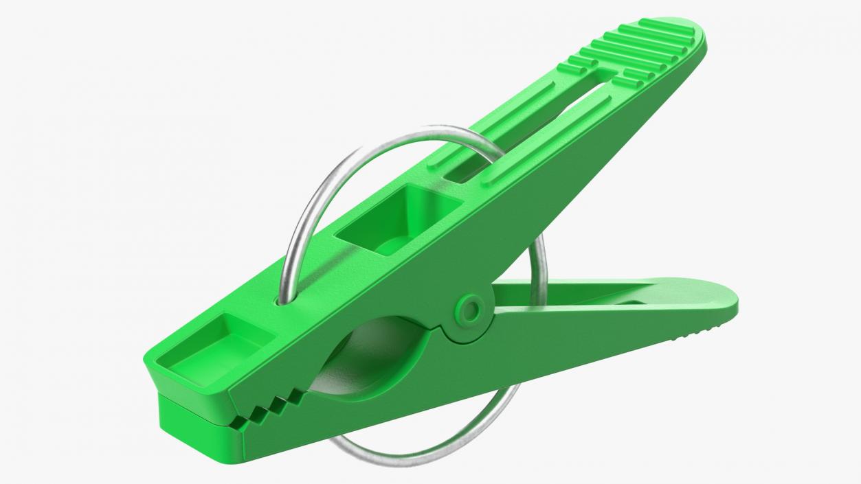 Plastic Clothespin Green 3D model