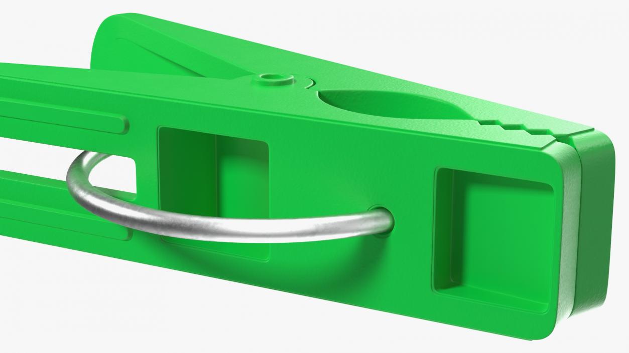 Plastic Clothespin Green 3D model