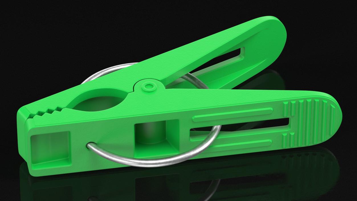 Plastic Clothespin Green 3D model