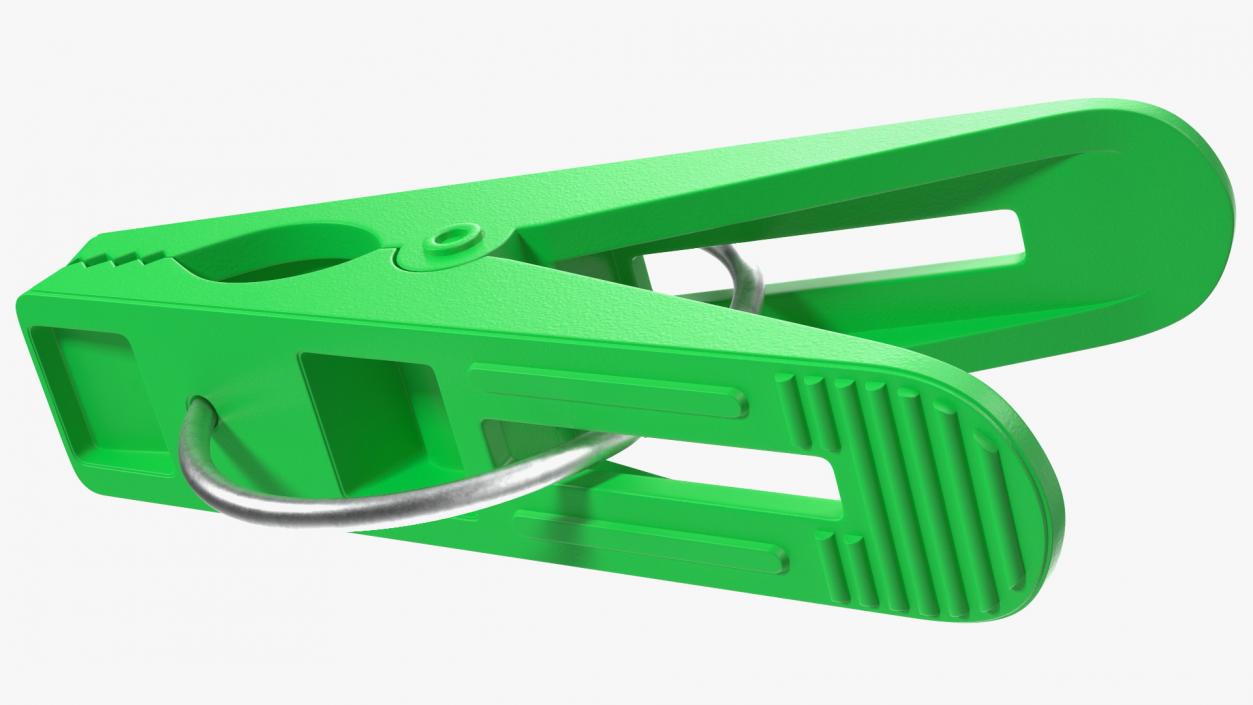 Plastic Clothespin Green 3D model