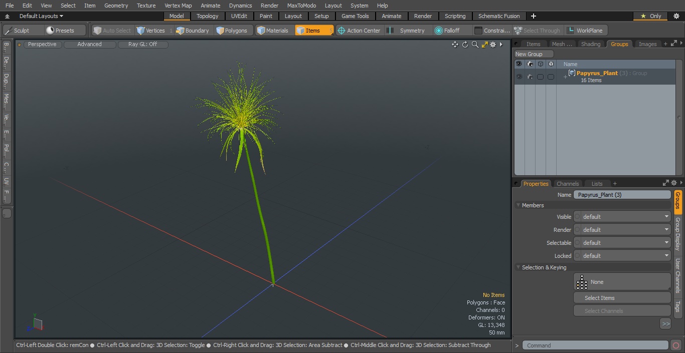 3D Papyrus Plant model