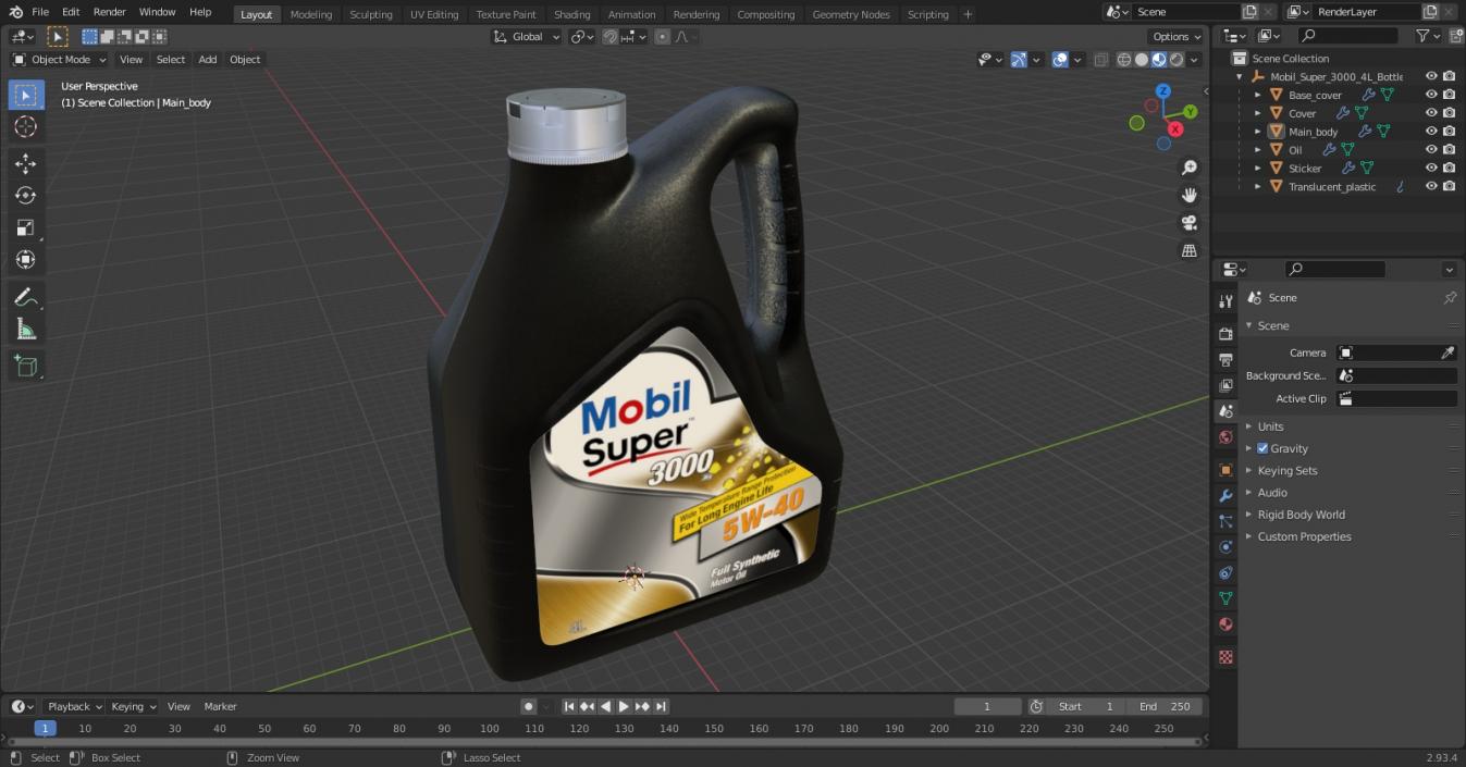 3D Mobil Super 3000 4L Bottle