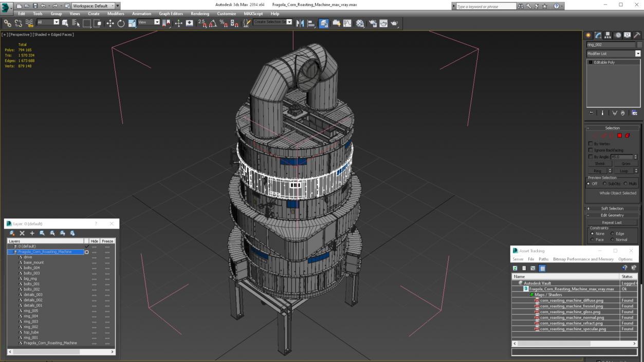 Fragola Corn Roasting Machine 3D model