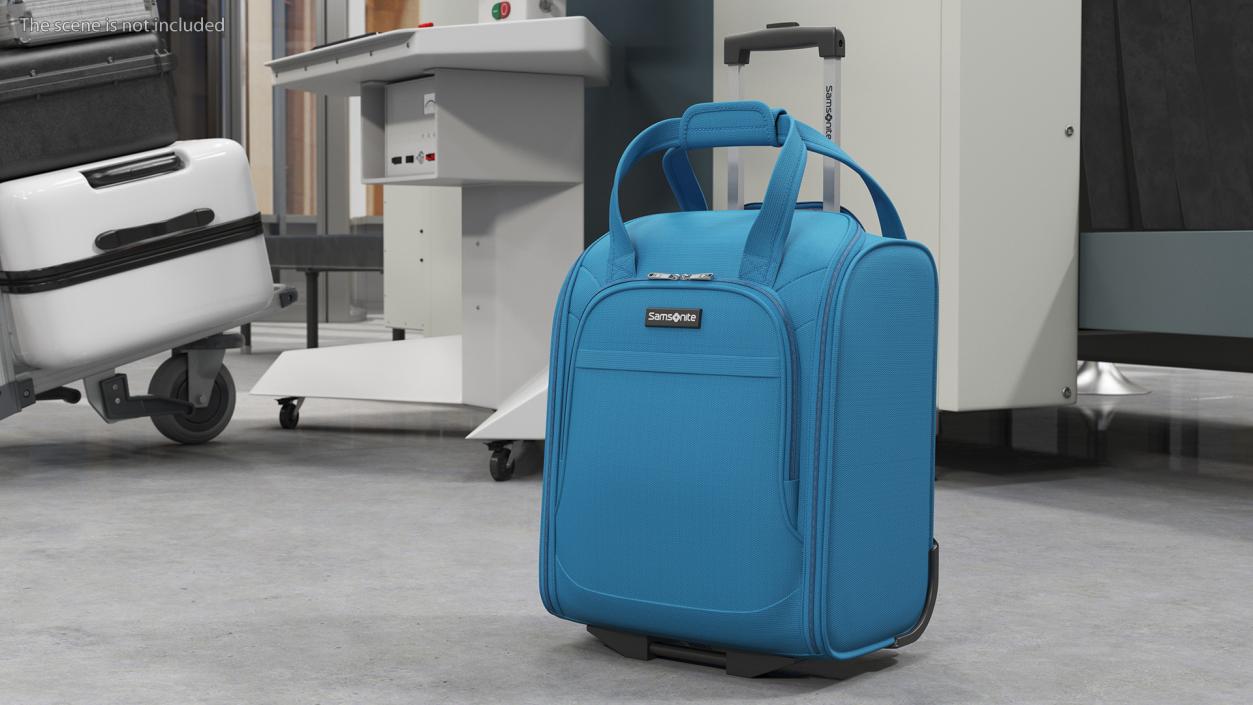 Softshell Luggage Samsonite Blue 3D