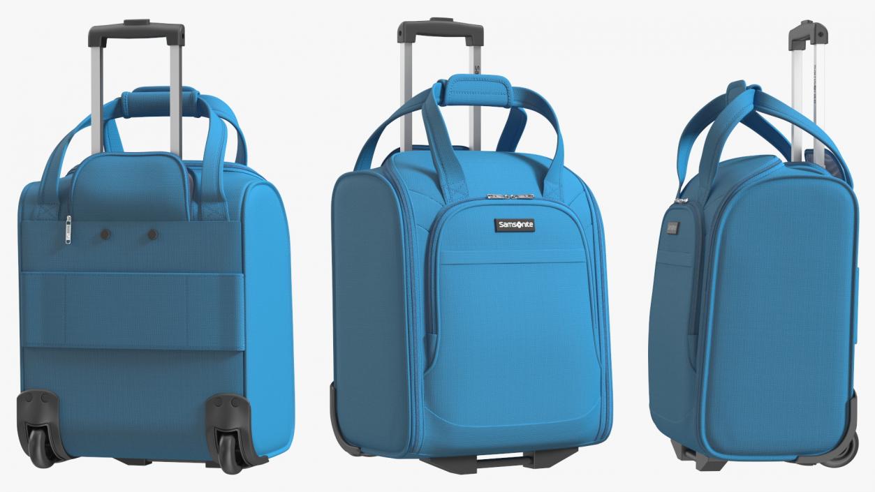 Softshell Luggage Samsonite Blue 3D