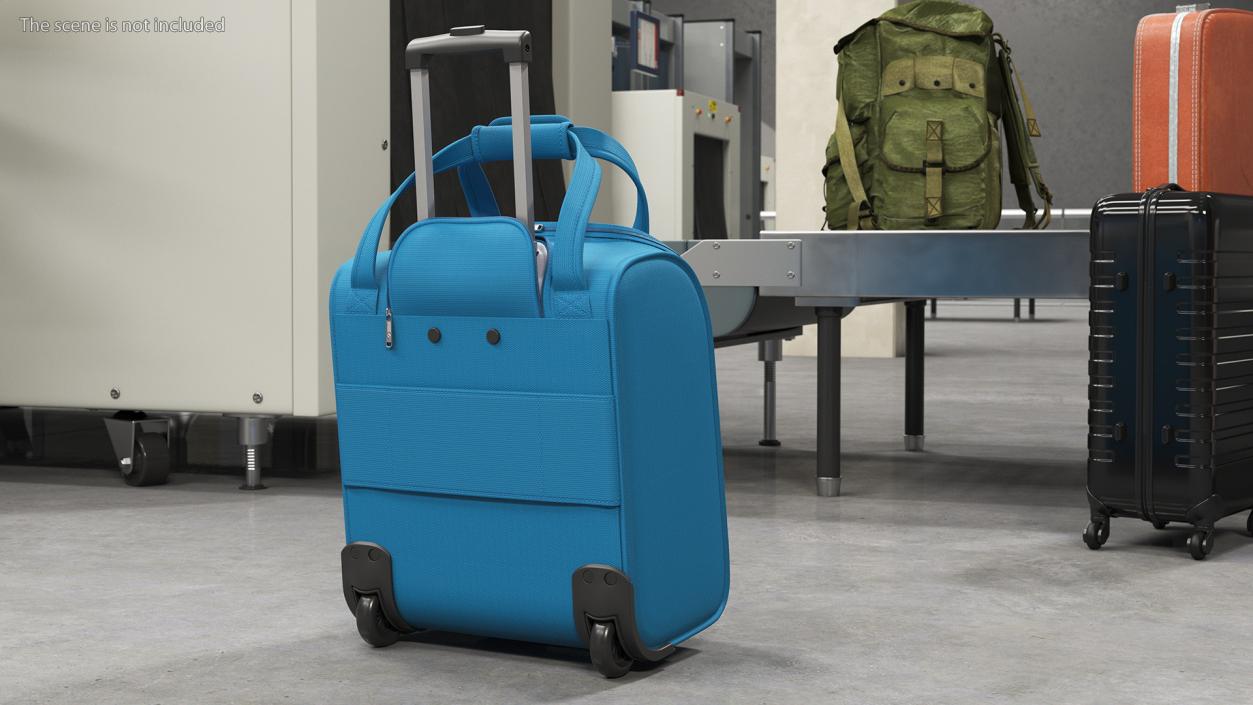 Softshell Luggage Samsonite Blue 3D