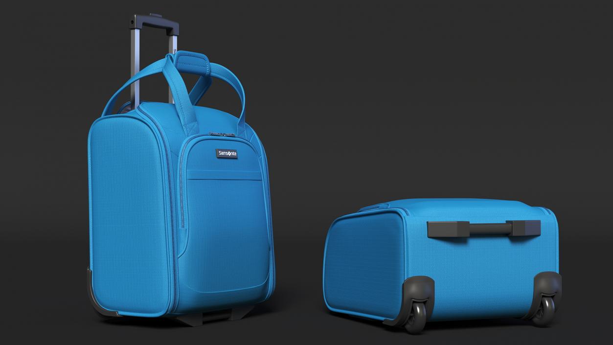 Softshell Luggage Samsonite Blue 3D