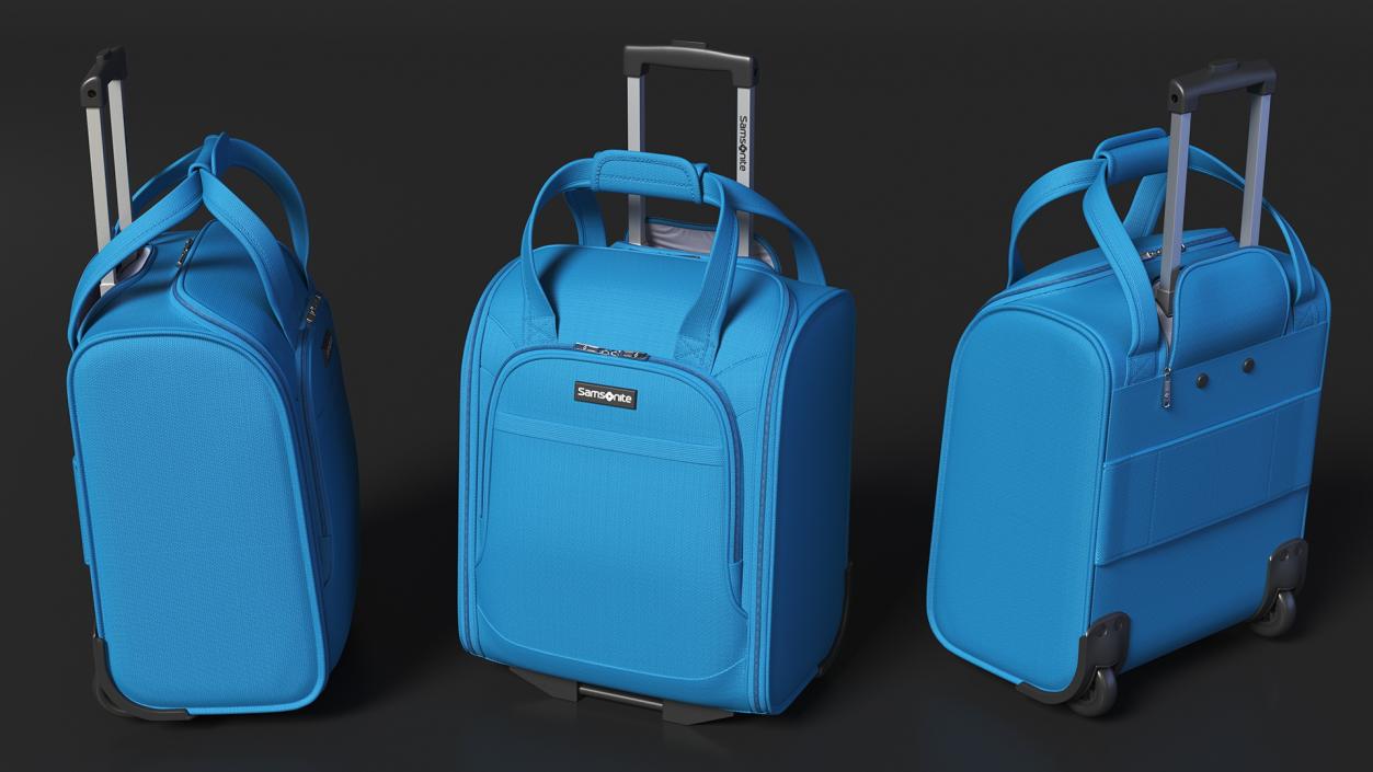 Softshell Luggage Samsonite Blue 3D