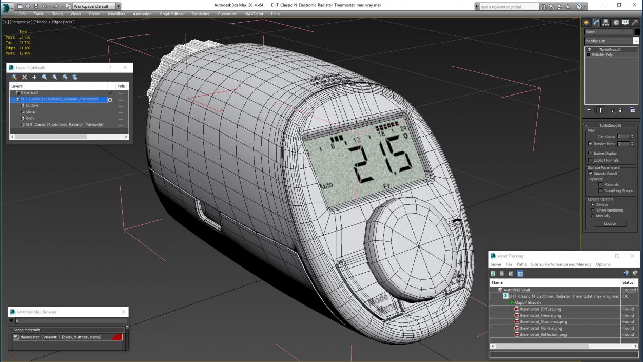 EHT Classic N Electronic Radiator Thermostat 3D model