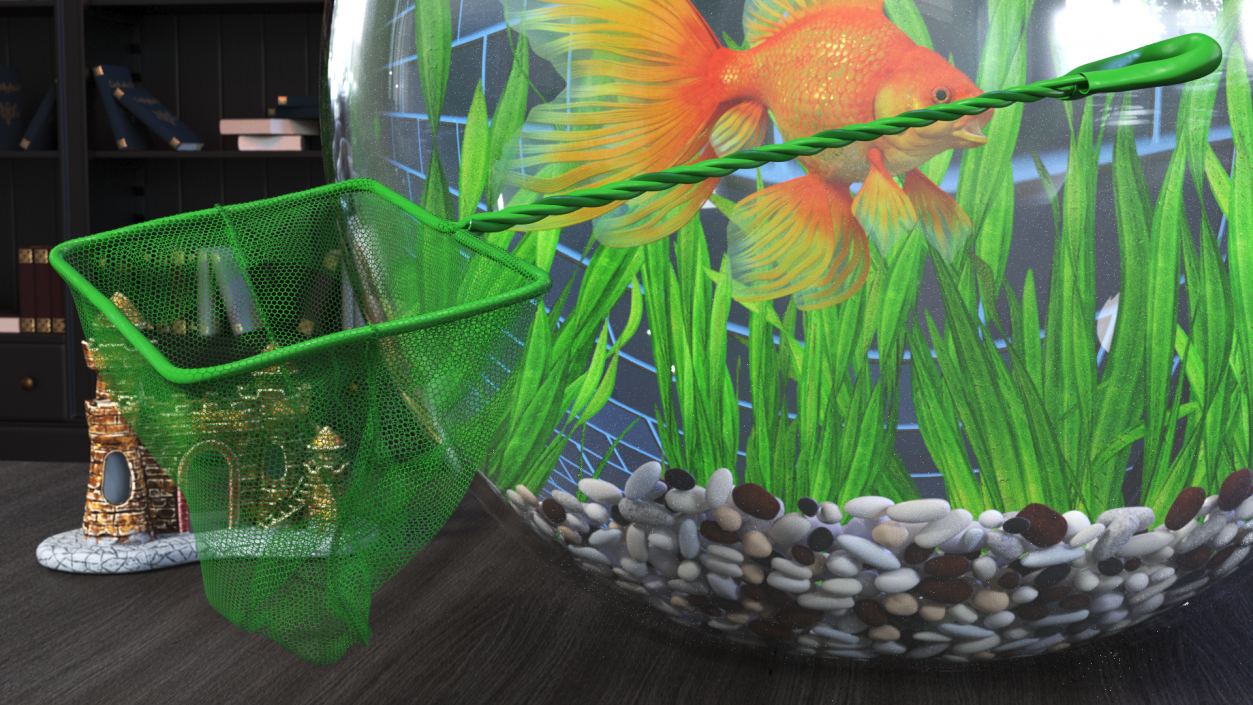 Aquarium Square Fish Net 3D model