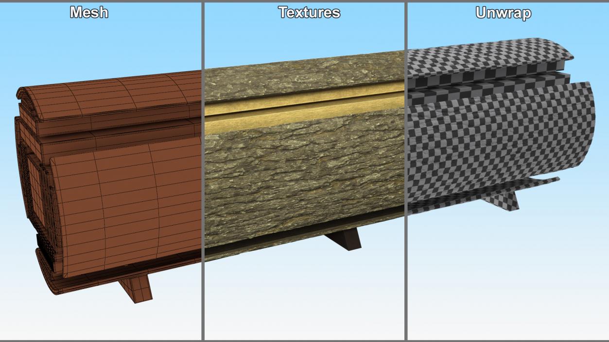 Log Cross Section 2 3D model