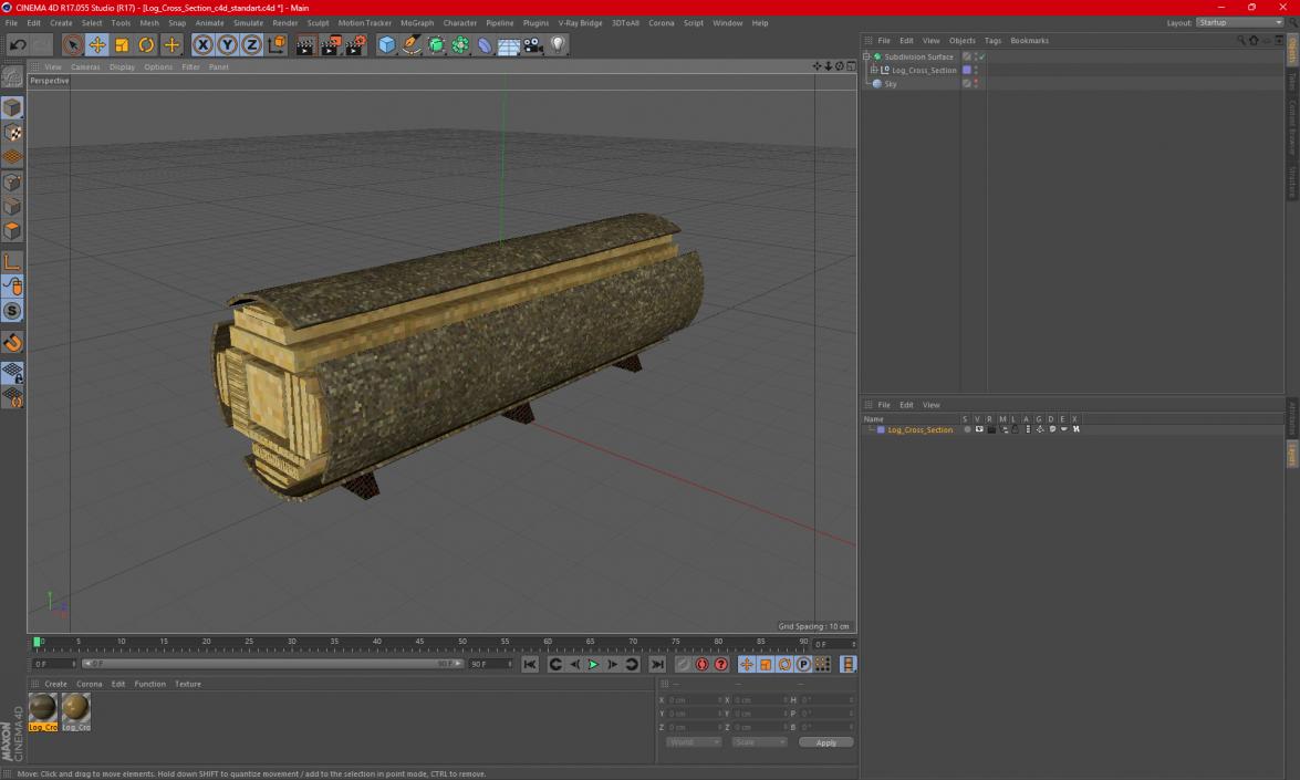 Log Cross Section 2 3D model