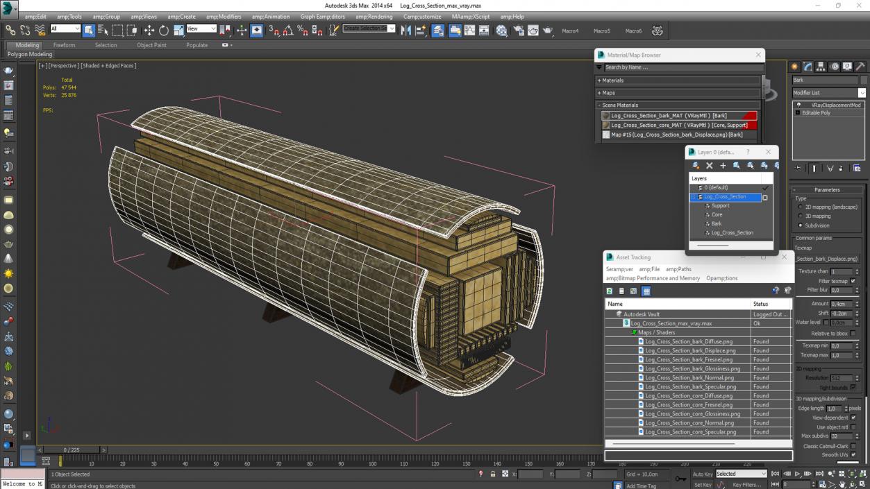 Log Cross Section 2 3D model