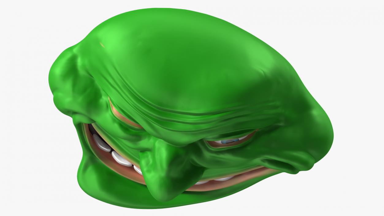 3D model Trollface Green