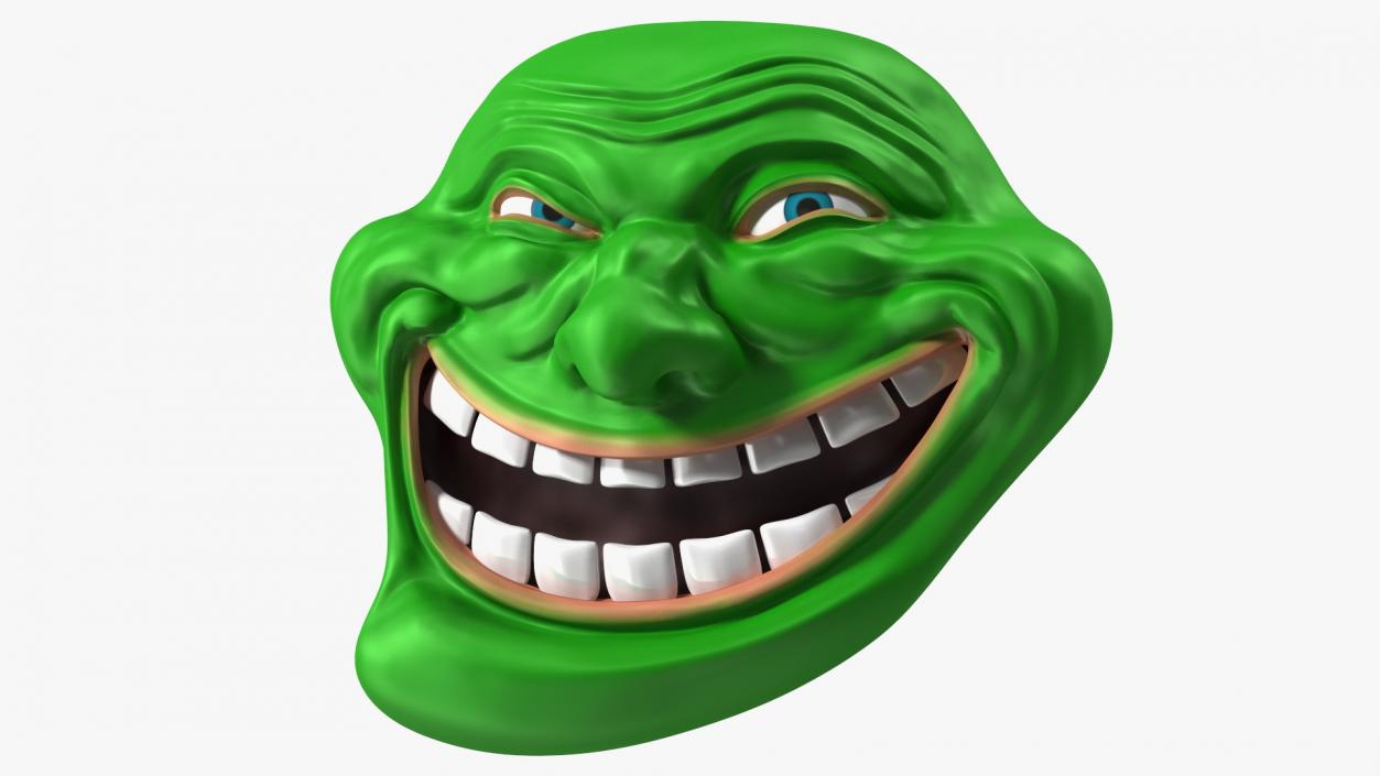 3D model Trollface Green