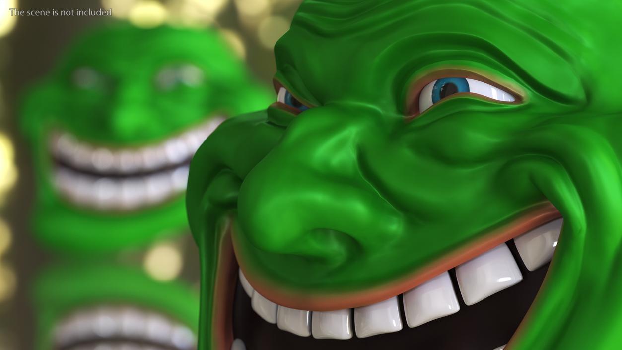 3D model Trollface Green