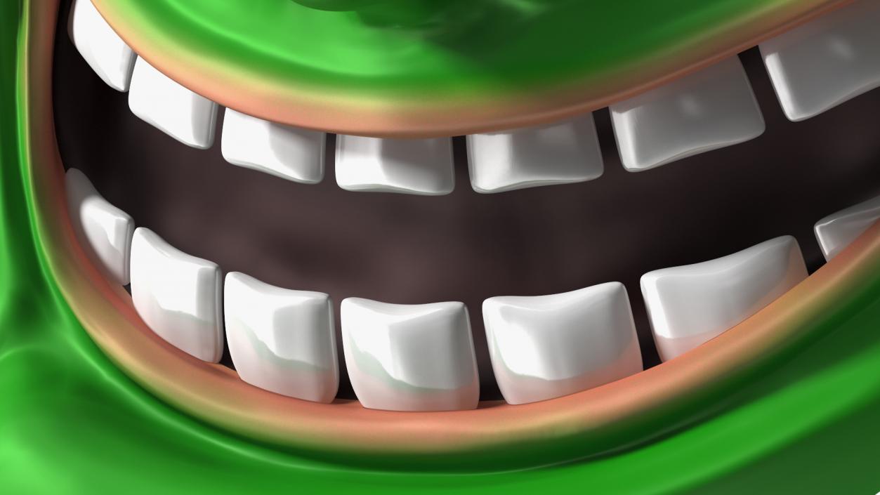 3D model Trollface Green