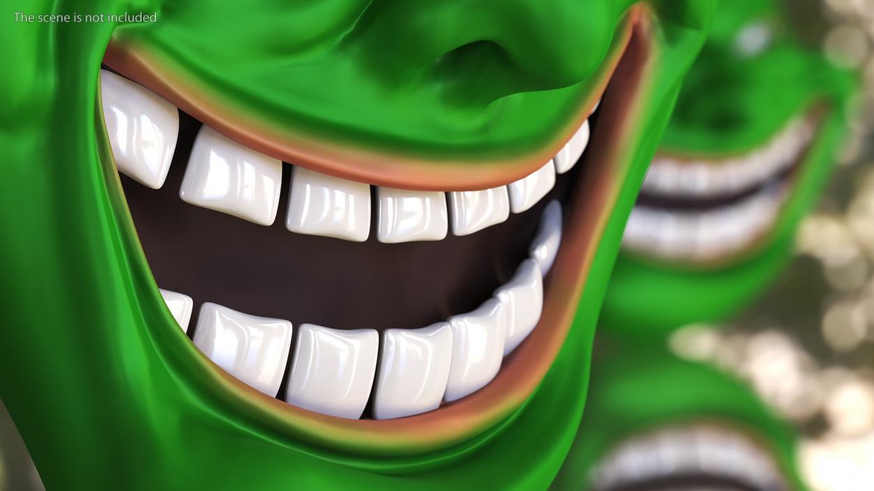 3D model Trollface Green