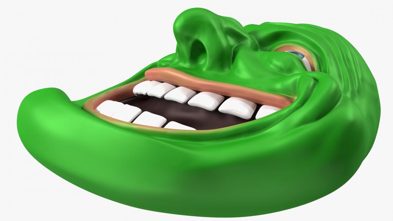 3D model Trollface Green