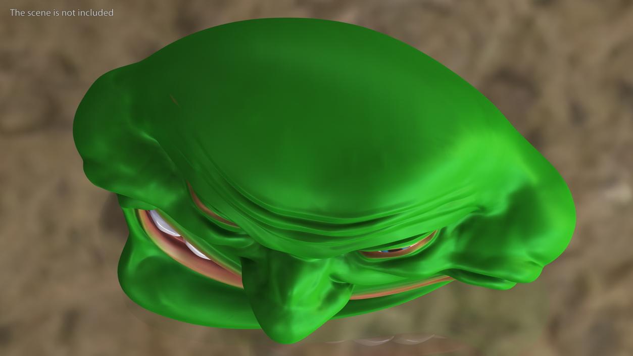 3D model Trollface Green