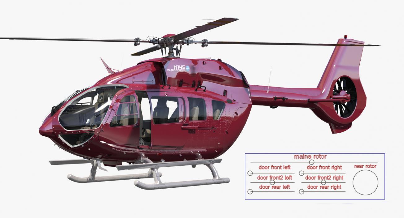 Rigged Private Helicopters Collection 2 3D model