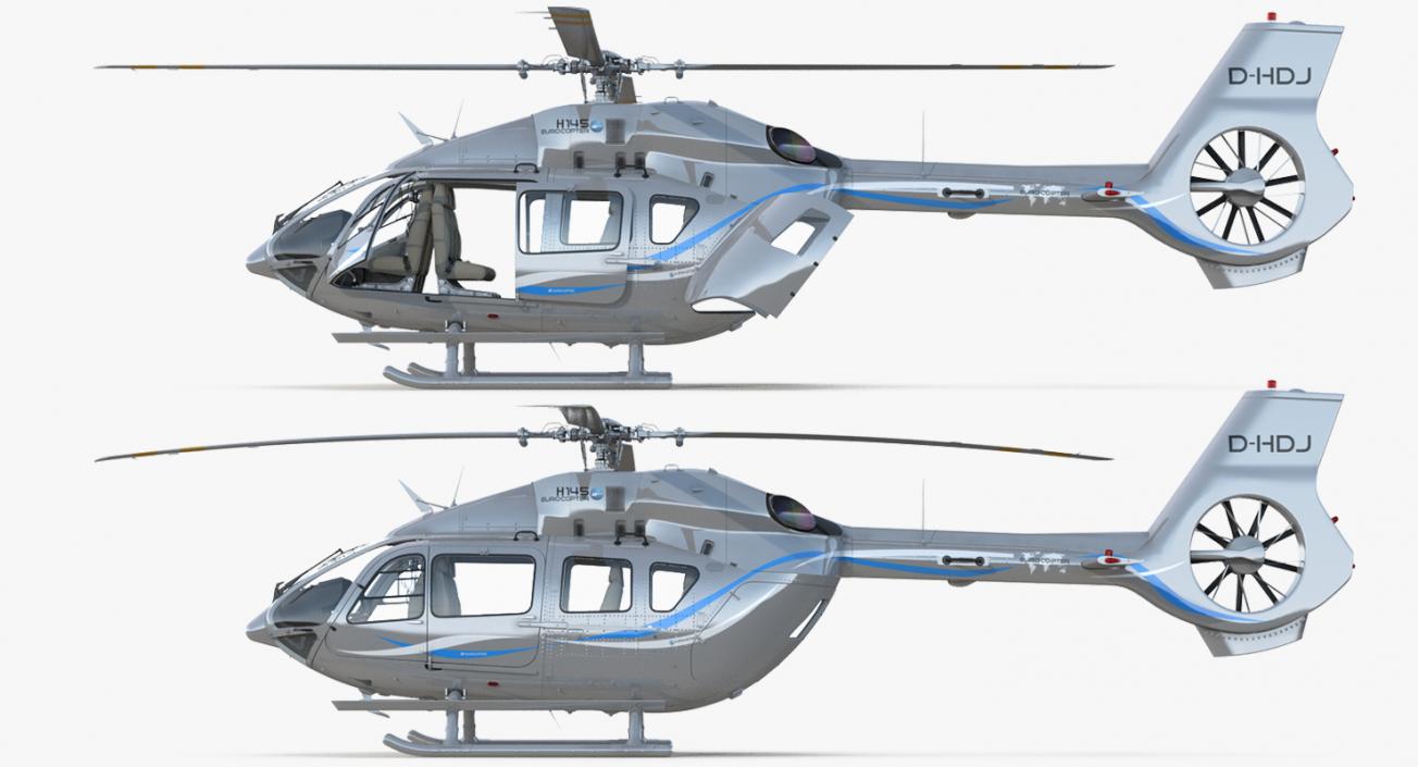 Rigged Private Helicopters Collection 2 3D model