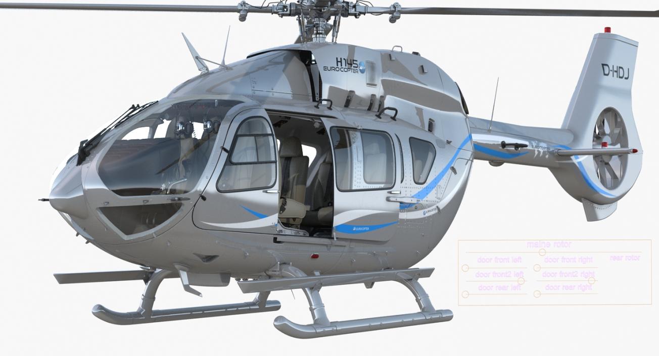 Rigged Private Helicopters Collection 2 3D model