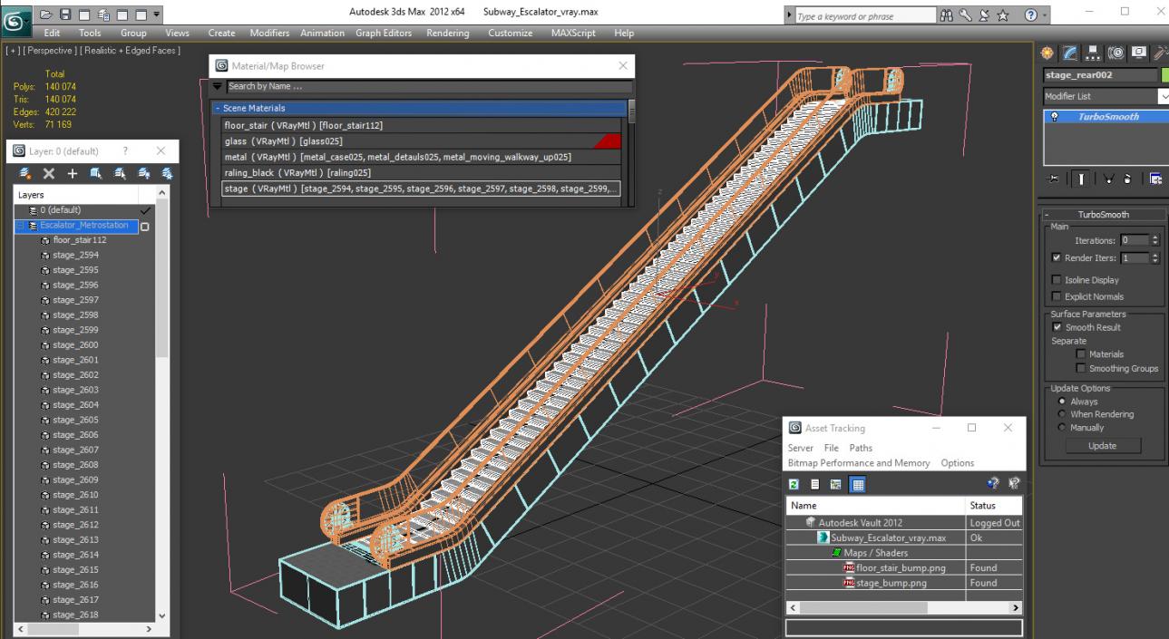 3D Subway Escalator