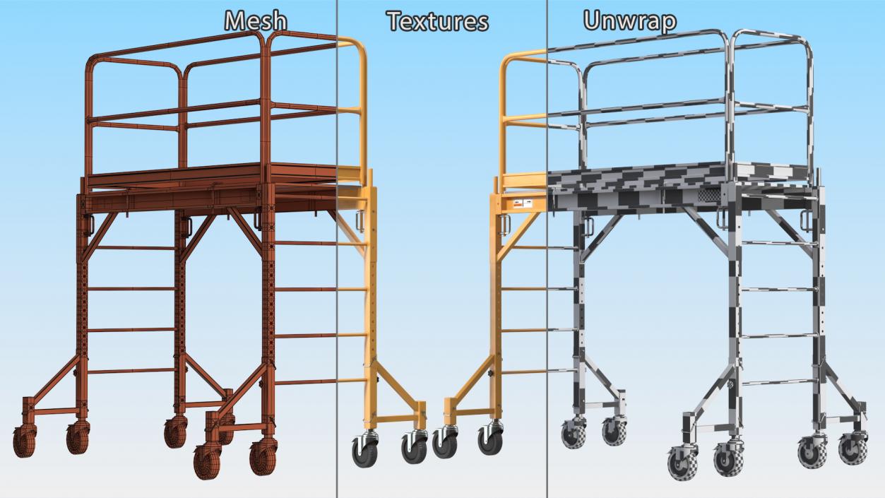 Multi Purpose Scaffold Yellow 3D model