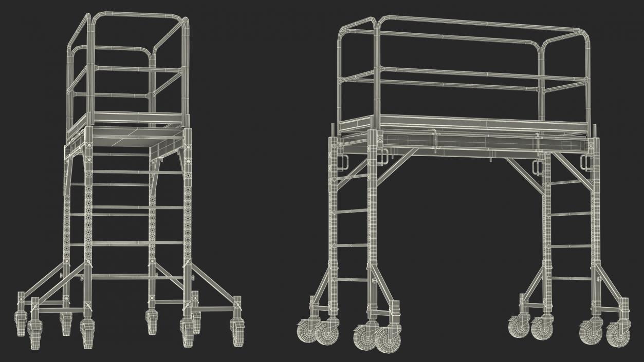 Multi Purpose Scaffold Yellow 3D model