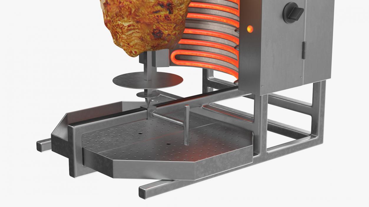 3D Potis Vertical Rotisserie Grill with Doner Kebab model