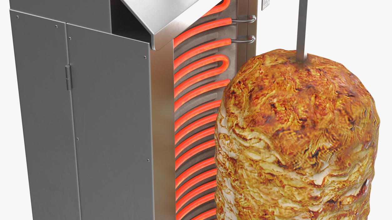 3D Potis Vertical Rotisserie Grill with Doner Kebab model