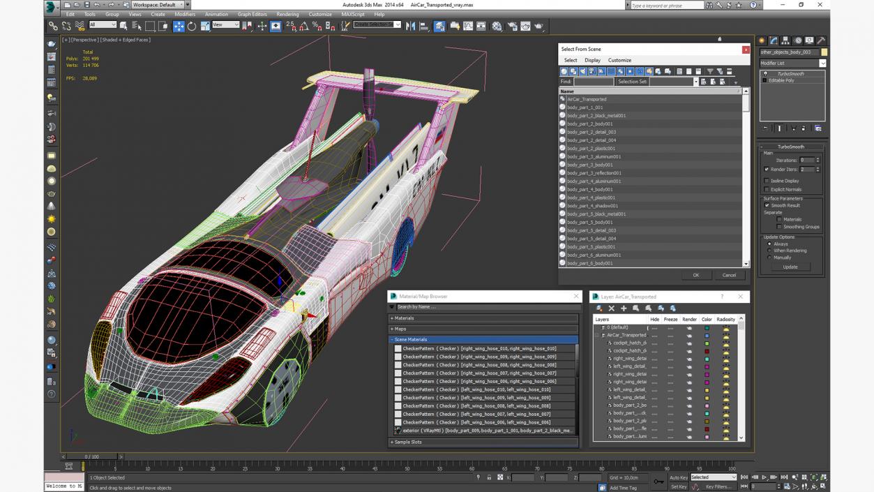 3D AirCar Transported model