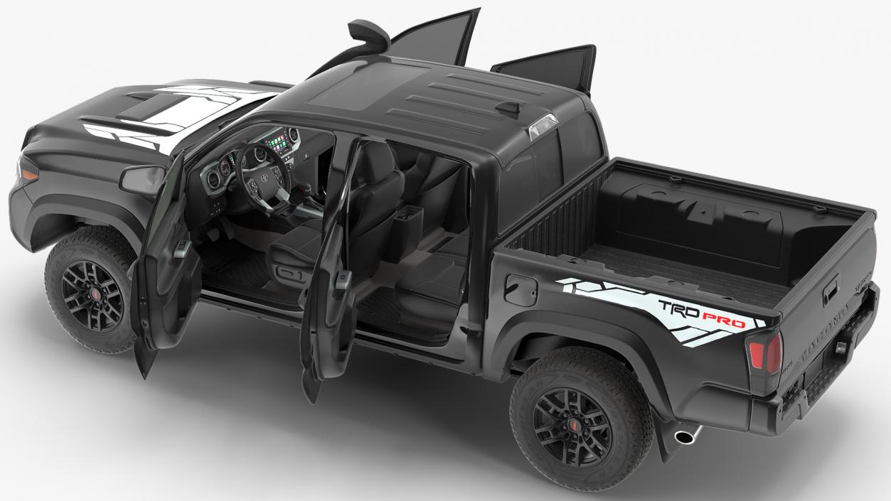 3D model Toyota Tacoma TRD Pro Midnight Black Metallic 2021