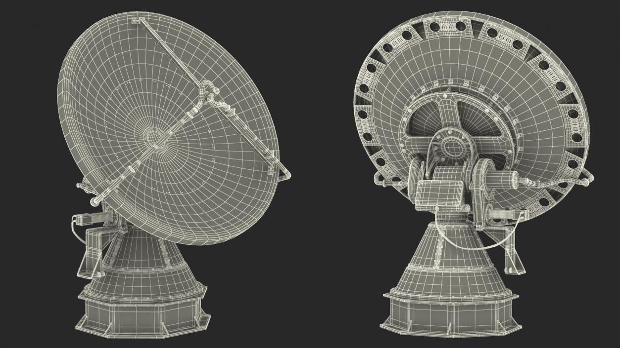 3D model X Band Polarimetric Doppler Mobile Radar