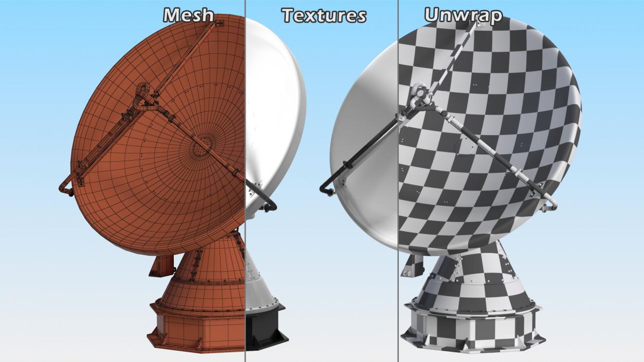 3D model X Band Polarimetric Doppler Mobile Radar