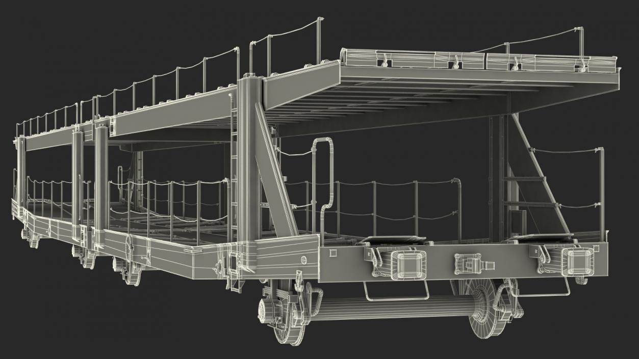 3D model Autorack Car Transporter Empty