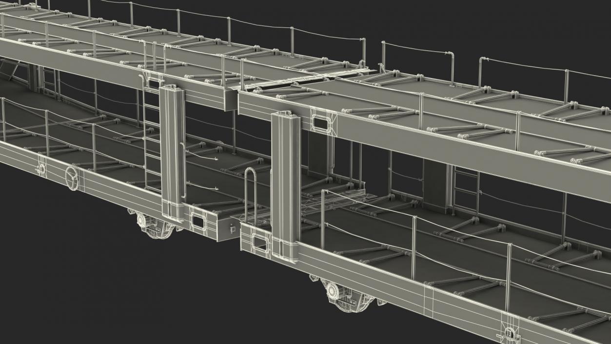 3D model Autorack Car Transporter Empty