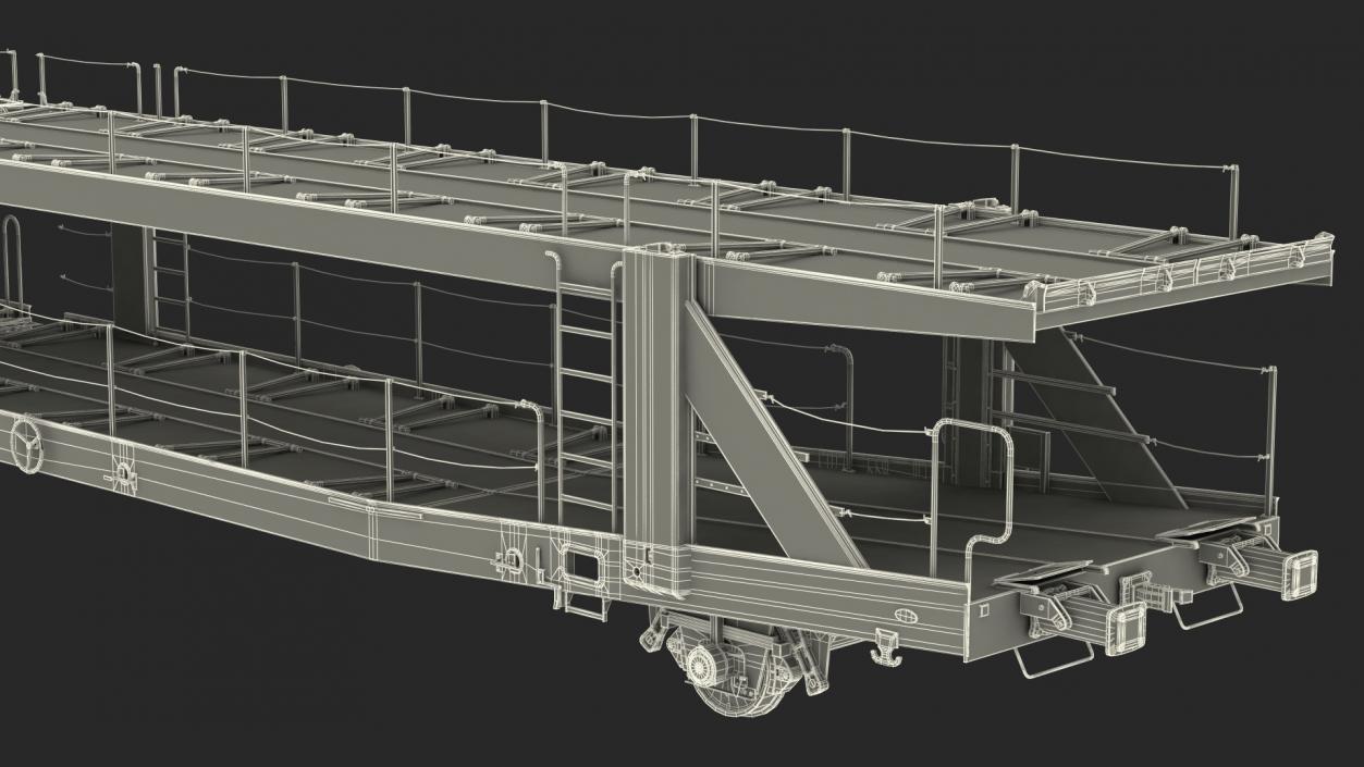 3D model Autorack Car Transporter Empty