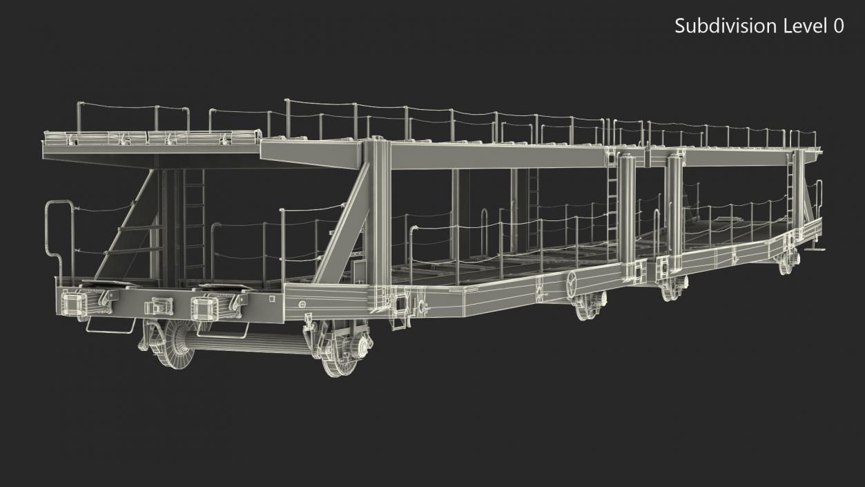 3D model Autorack Car Transporter Empty